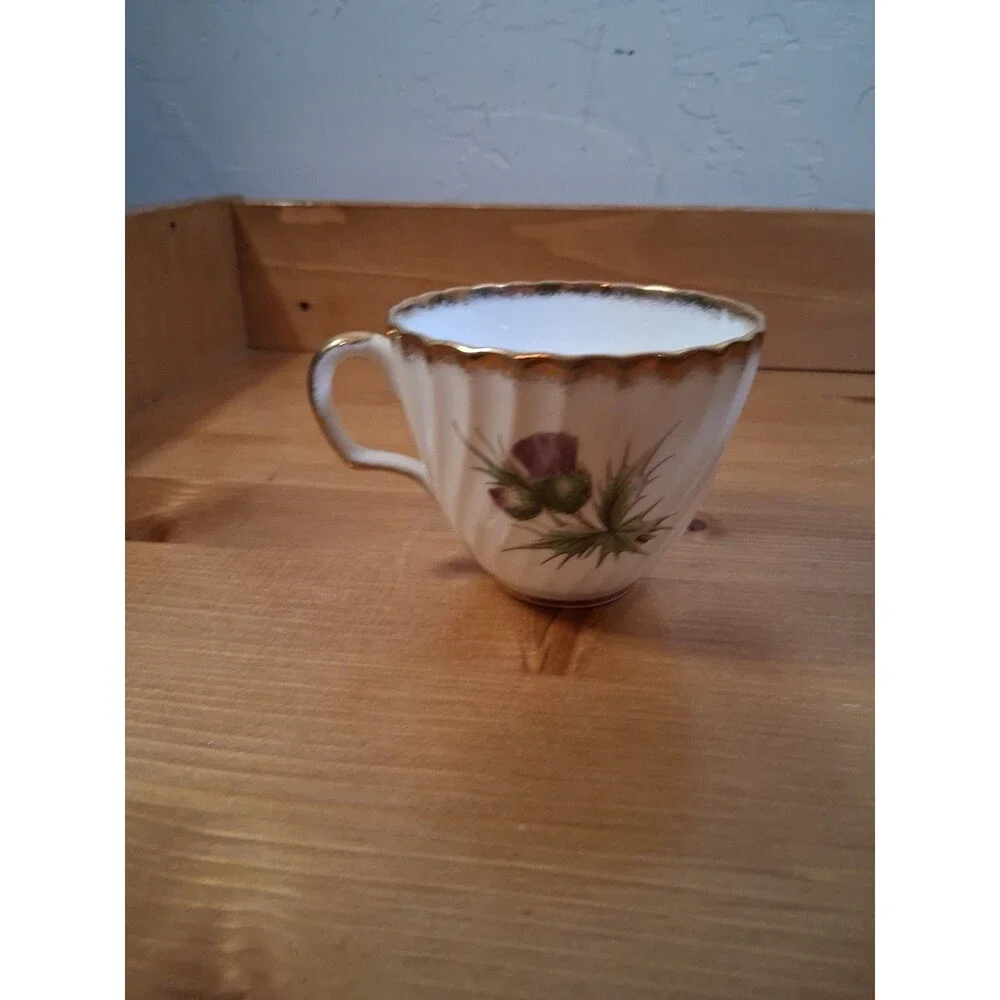 Cup Vintage Adderley Fine Bone China Tea Cup Thistle England 3